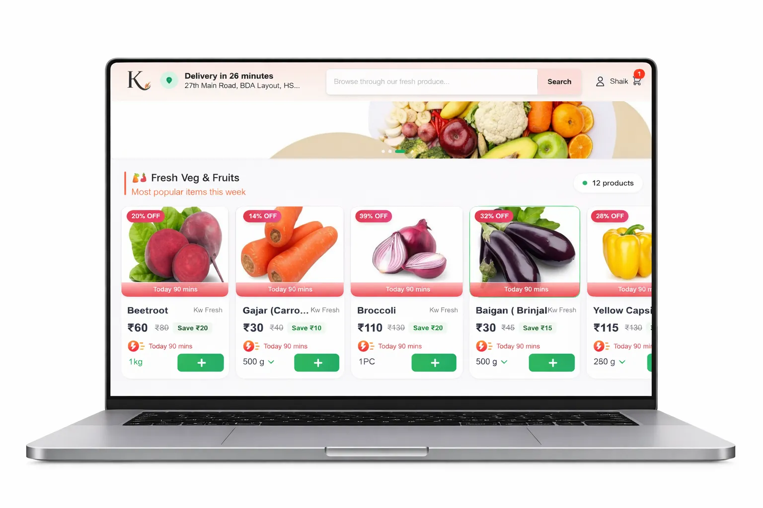 Grocery E-Commerce Website & App
