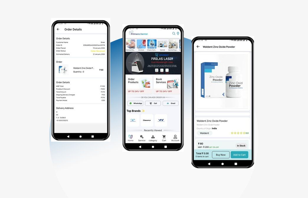 Primeradental Hub Mobile App - Mobile App by Dexterous Technology