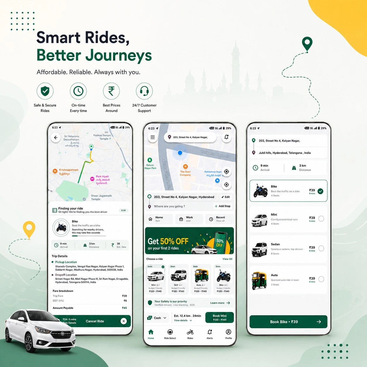 Taxi Booking (Rapido / Ola Clone)