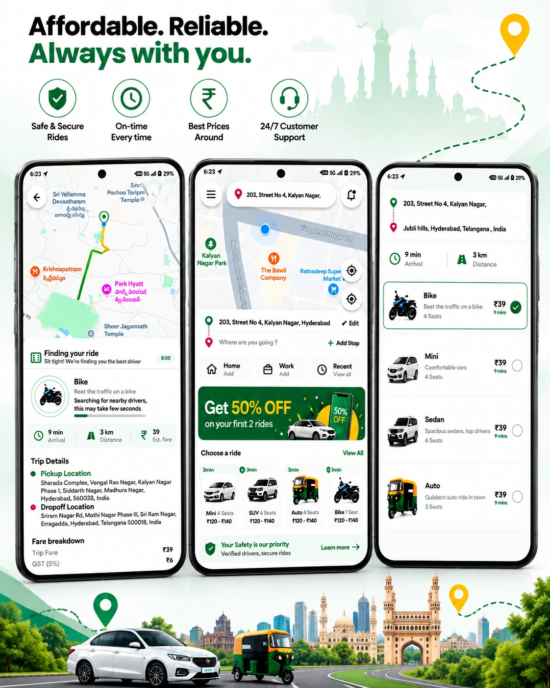Taxi Booking (Rapido / Ola Clone)
